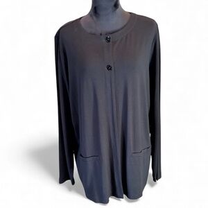 J. Jill Black Wearever Collection Classic Cardigan,Size XL,Throw On Everyday